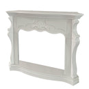 Cornice per Camino 123x39x100 cm Parigi Rivestimento in Legno Bianco   