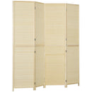 Paravento Separè 4 Pannelli da Interno 180x1,6x180 cm in Bambù di Rattan