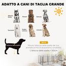 Recinto per Cani Pieghevole con 12 Pannelli 68x100 cm con Picchetti per Interni ed Esterni in Acciaio Nero      