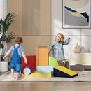 Set 7 Costruzioni Morbide per Bambini da 1-3 Anni in Schiuma e Pelle PU Multicolore      