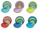 Servizio Piatti 18 Pezzi in Hard Dolomite Soriani Panarea Multicolor