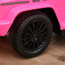 Macchina Cavalcabile a Spinta per Bambini 85,5x40,5x95 cm con Licenza Mercedes Benz G350 Tettuccio e Maniglia in PP Rosa  