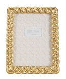 Cornice Rope 19x2x24,5 cm in Resina e Vetro Oro      