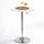 Tavolo Bar Girevole Ø60x70-91 cm con Altezza Regolabile in MDF e Metallo Bianco