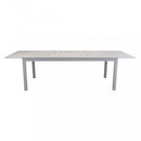 Tavolo Cuba Allungabile 220/280x100x75 h cm in Alluminio Tortora