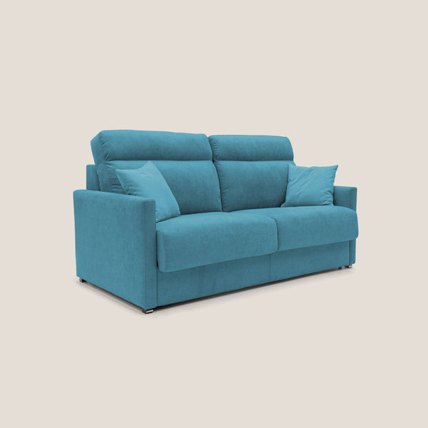 sconto Divano Letto 2 Posti 156x102x97 cm in Tessuto Azzurro