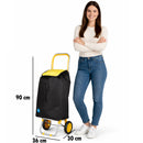 Carrello per la Spesa Poseidon Trolley con Rivestimento Termico 36x30x90 cm e Ruote Giallo      