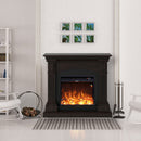 Camino Elettrico da Pavimento 113,7x102,2x28,2 cm Effetto Fiamma 1500W Sined Cetona Wenge