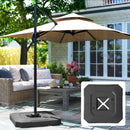 Set 2 Pesi Riempibili per Base per Ombrellone a Sbalzo 101x101x12cm in HDPE Nero      