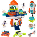 Playset Razzo Stazione Spaziale Giocattolo per Bambini Smontabile con Accessori      