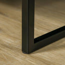 Set 2 Comodini 1 Cassetto 1 Ripiano 45x40x60 cm in Acciaio e Truciolato Nero