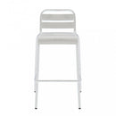 Sgabello Alto Vega 50x51x95 h cm in Acciaio Bianco