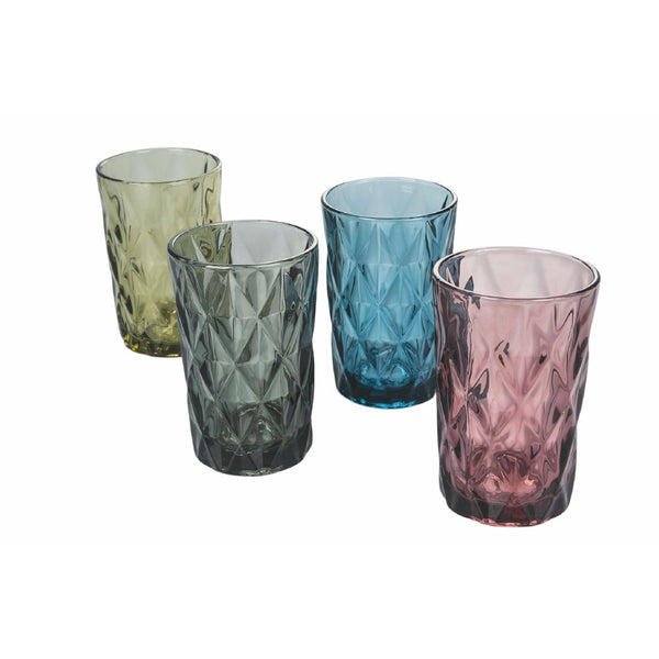 acquista Set 4 Bicchieri Bibita Renaissance in Vetro VdE Tivoli 1996 4 Colori Differenti