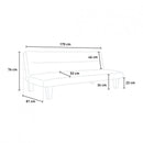 Divano Letto 175x81x76 cm in Microfibra Arancione