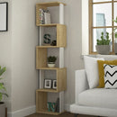 Libreria 161x35x30 cm Design Moderno Scaffale Modulare 5 Ripiani in MDF Quercia     