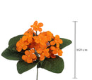 Set 6 Cespugli Artificiali di Violetta Altezza 21 cm Arancio