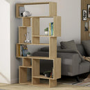 Libreria Moderna 168x96x25 cm Scaffale 8 Ripiani in MDF Quercia     