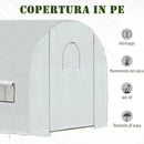 Serra a Tunnel da Giardino 295x200x190 cm in Acciaio e PE  Bianca
