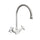 Rubinetto Cucina Miscelatore Doppio Comando Lavello Canna Tonda in Ottone Paini Monaco Bianco