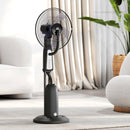 Ventilatore Nebulizzatore Regolabile a 3 Velocità con Oscillazione 75° in Metallo e Plastica Nero    