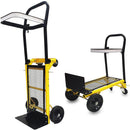 Carrello Multifunzione Portatutto Carico Massimo 120 kg Piattaforma Carrello Porta Pacchi in Acciaio Giallo