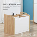 Cassapanca Baule Rettangolare 62,4x40x51,5 cm in MDF Bianca