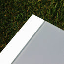 Set Salotto da Giardino Divano 2 Poltrone e Tavolino con Cuscini in Alluminio Bianco