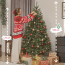 Albero di Natale Artificiale 180 cm 1687 Rami a Cerniera e Base in Metallo Pieghevole Verde      