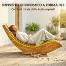 Set di 2 Sdraio a Dondolo 60x156x77 cm Pieghevoli ed Ergonomiche in Legno di Acacia      
