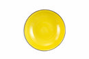 Set 6 Piatti Fondi Ø20,5x5 cm in Gres Villa d'Este Home Tivoli Baita Glazed Giallo