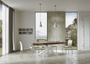 Tavolo Allungabile 140-244x90x77 cm Volantis Premium Noce Telaio Bianco 