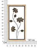 Pannello Legno Girish B 30x2,5x60 cm in Ferro e MDF Marrone e Nero      
