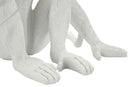 Lampada da Tavolo Monkey Seduta Bianca 33x33x32 cm in Resina Bianco      