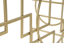 Console Marie 120x41x81 cm in Ferro e Vetro Oro e Nero