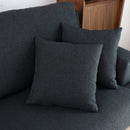 Divano 3 Posti 197x87x87 cm in Tessuto Grigio Scuro