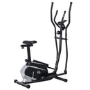 Bici Ellittica Magnetica 8 Livelli con Display LCD Nera