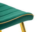 Set 2 Sedie Imbottite 51x59x79 cm in Poliestere Paris Verde e Oro