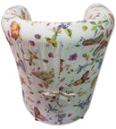 Poltrona Imbottita 65x65x75 cm in Tessuto Renier Farfalle