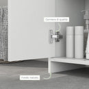 Mobile a Colonna Salvaspazio con Armadietto e 2 Mensole 30x30x160 cm Bianco 