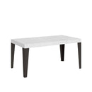 Tavolo Allungabile 120/224x90x77 cm Flame Premium Bianco Frassino