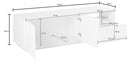 Mobile TV 2 Ante 1 Cassetto 150x43x46 cm Vega Ardesia