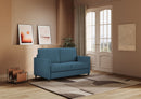 Divano 2 Posti 158x85x85 cm Karay in Tessuto Avio
