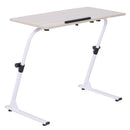 Scrivania Tavolino Porta Pc da Ufficio  in Legno e Metallo 80x40x45-65.5 cm 
