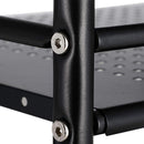 Carrello Portaoggetti da Cucina 40x35x75 cm 3 Livelli con Ruote Nero
