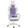 Sedia da Gaming con Orecchie da Coniglio 65x63x136-142 cm Poggiapiedi Cuscini in Pelle PU Viola