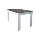 Tavolo Pepper 160x80x75 h cm in Truciolare bilaminato Bianco e Grigio effetto Cemento