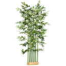 Pianta Artificiale di Bambù Alta 180 cm da 1640 Foglie con Base in Legno di Pino Verde      