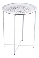 Tavolino da Giardino Ø46x60 cm Motti Florie Bianco