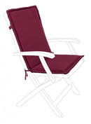 Cuscino Poly180 Bordeaux Schienale Medio in Tessuto per Esterno