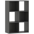Libreria a Cubi con 6 Ripiani Portaoggetti, in Legno, 61.5x29.5x91.5 cm, Nero      